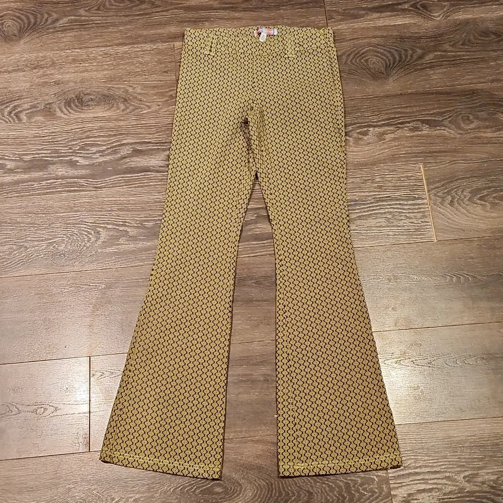 ❤️ URBAN OUTFITTERS GEOMETRIC PRINT FLARE DISCO PARTY PANTS, 6 (28) - Picture 3 of 9